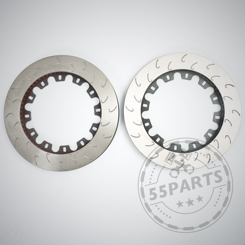 Ein Paar 55Parts Special Aftermarket Track Reibringe Float in the Disc (ähnlich CP5772-2068/2069) J-Hook, kompatibel mit AP Racing Bremsanlagen-perfekt für den Track-Einsatz und High-Performance Bremsen.