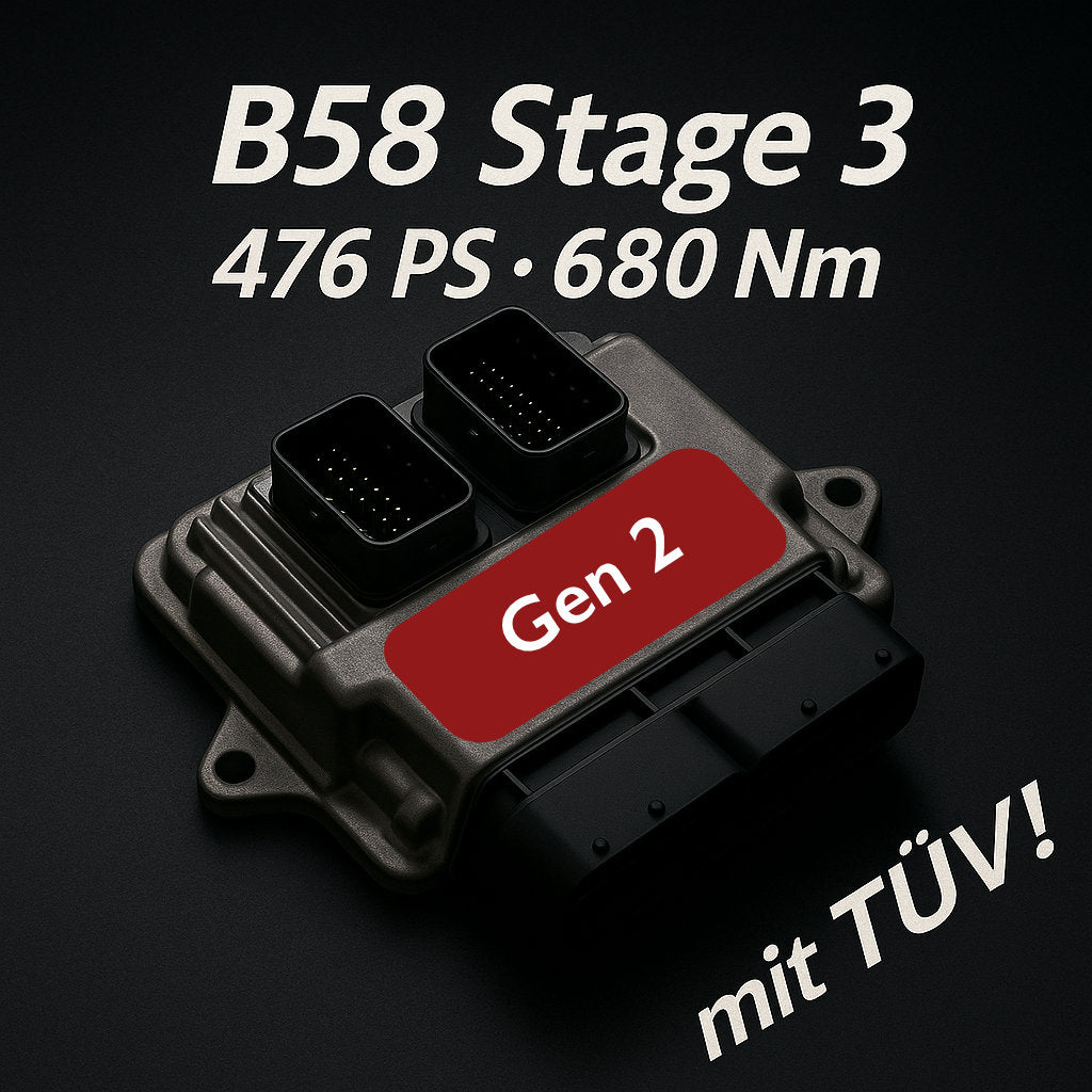 55Parts Stage 3 TÜV-zugelassenes Tuning für BMW B58 Gen 2: 476 PS, 680 Nm, inkl. MHD Kennfeld & Upgrade-Turbolader-passend für M240i, M340i, 440i, mehr. Perfekt für legales B58 Tuning mit TÜV-Zertifikat!.